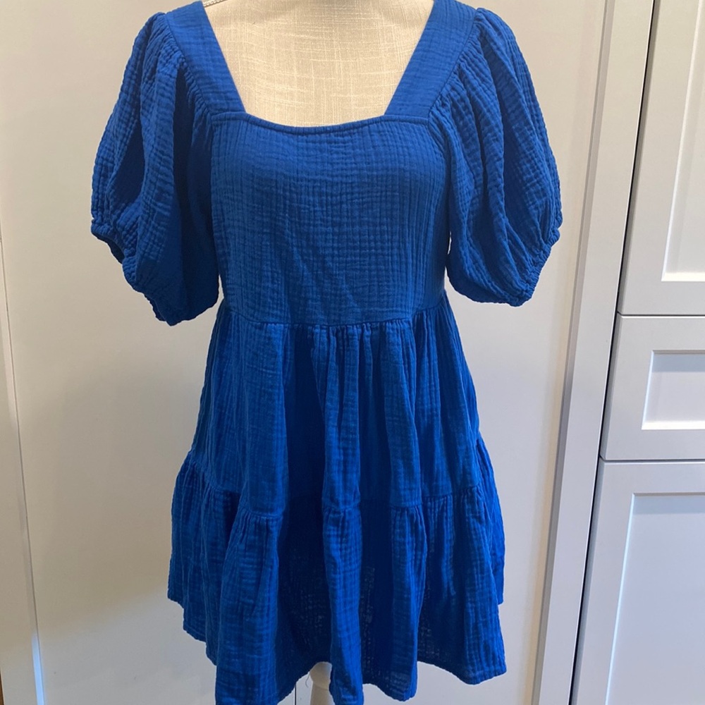 BOC Collective cherry blue mini dress XS